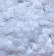 🌿 environmentally friendly white confetti paper: 5000 pcs of 15mm biodegradable circles for wedding, birthday, and table party decorations логотип