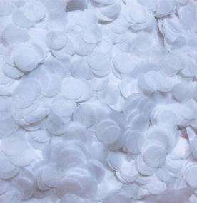 img 4 attached to 🌿 Environmentally Friendly White Confetti Paper: 5000 pcs of 15mm Biodegradable Circles for Wedding, Birthday, and Table Party Decorations