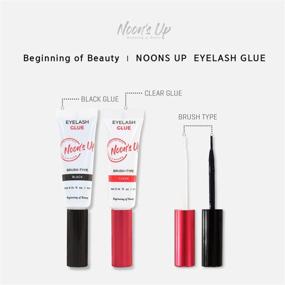 img 1 attached to 💧 NOON’S UP Eyelash Glue Black 0.14 fl oz 4ml - Waterproof & Water Resistant Eyelash Adhesive for Strip Lashes