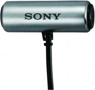 🎤 silver sony ecmcs3 omnidirectional stereo microphone - clip style design logo