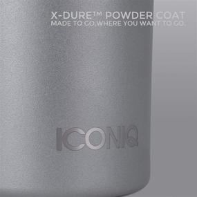 img 1 attached to 🍶 ICONIQ 32 oz X Bottle - Insulated Stainless Steel Water Bottle with Straw Lid