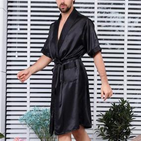 img 2 attached to 🛀 Lus Chic Sleeves Bathrobe Nightgown: Indulge in Luxurious Comfort and Style