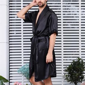 img 1 attached to 🛀 Lus Chic Sleeves Bathrobe Nightgown: Indulge in Luxurious Comfort and Style