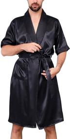 img 4 attached to 🛀 Lus Chic Sleeves Bathrobe Nightgown: Indulge in Luxurious Comfort and Style