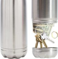 🔒 stash-it diversion water bottle can safe: stainless steel tumbler with hidden money compartment - ideal travel or home decoy for valuables логотип