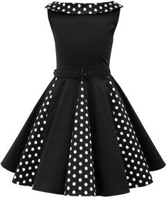 img 4 attached to 👗 Stylish Vintage Polka Dot Girls' Clothing by BlackButterfly Alexia