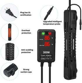 img 2 attached to 100W/300W/500W/800W Submersible Aquarium Heater with Intelligent Temperature Probe and LED Display External Temperature Controller for Fish Tank 5-158 Gallons