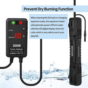 img 1 attached to 100W/300W/500W/800W Submersible Aquarium Heater with Intelligent Temperature Probe and LED Display External Temperature Controller for Fish Tank 5-158 Gallons