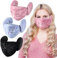 geyoga 3-piece winter half balaclava face coverings: stay stylish and warm with earmuffs, ideal winter face protection for women logo