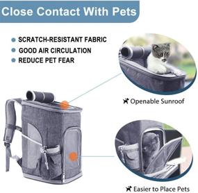 img 2 attached to 🐾 Convenient and Secure Companet Dog Carrier Backpack: Zippers, Leash Hook, Fleece Padding, Ventilated Design - Perfect for Travel, Hiking, and Outdoor Adventures with Your Pet Cat