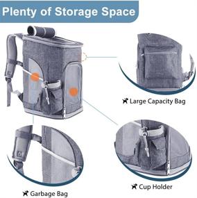 img 1 attached to 🐾 Convenient and Secure Companet Dog Carrier Backpack: Zippers, Leash Hook, Fleece Padding, Ventilated Design - Perfect for Travel, Hiking, and Outdoor Adventures with Your Pet Cat