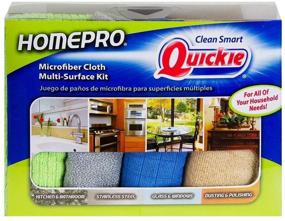 img 2 attached to 🧼 Efficient Quickie Household Surface Microfiber Cleaning Cloths - Variety Pack (477PDQ), 4 Pack: Keep Your Home Spotless with Ease