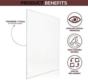 img 3 attached to 🖼️ Set of 2 Millcraft Products Picture Frames Glass Replacements – 1.77mm Ultra-Thick and Durable Glass – 4 Dimensions Available – Dust and Moisture Protection – Sized for 8.5x11 Frames