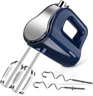 🔵 convenient and powerful navy blue hand mixer with stainless steel beaters and dough hooks - redmond 250w 5-speed handheld mixer логотип