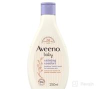 img 1 attached to Aveeno Baby Calming Comfort Bath: Lavender & Vanilla Scents, Gentle & Tear-Free Formula, Paraben & Phthalate-Free - 18 Fl Oz (Pack of 1) review by Kasey Storrs