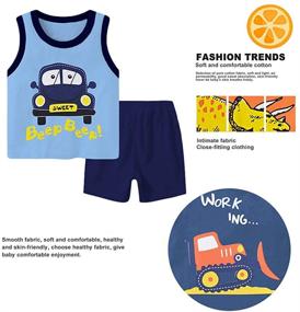 img 3 attached to 🦖 ZukoCert Boys Tank Top Sets: Dino-themed Summer Outfits for Boys 2-8 Years - 2 Pack Tank Top & Shorts Set