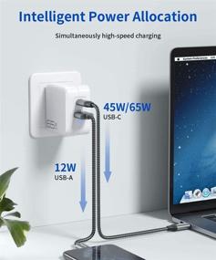 img 2 attached to 🔌 JSAUX 65W PD 3.0 Charger with GaN Tech: USB C Charger for MacBook Pro/Air, iPad Pro, iPhone 11 Pro Max X XS XR 8 & More - Dual Port USB Wall Charger Adapter (Foldable)