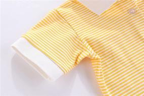 img 1 attached to 👚 LittleSpring Girls' Clothing: Orange Striped Little Shirt