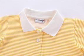 img 2 attached to 👚 LittleSpring Girls' Clothing: Orange Striped Little Shirt