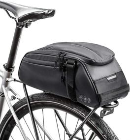 img 4 attached to Top-Rated 8L Waterproof Bike Rear Rack Bag, Versatile Multifunctional Bicycle Seat Bag Pannier Trunk Shoulder Handbag (Black)