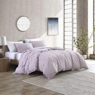 🛏️ brielle home mabel comforter set: tufted/textured solid wavy boho cotton 3pc comforter and shams, lilac, king - elegant and luxurious sleep experience logo