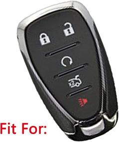 img 1 attached to Keyless4U Силиконовый брелок для ключей Чехол для Chevrole Malibu Camaro Cruze Защитный держатель Кожаная куртка Пульт дистанционного управления (синий)