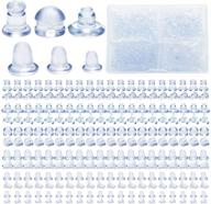 📿 600pcs silicone earring backs: clear safety backs with box, 6 shapes soft replacements logo