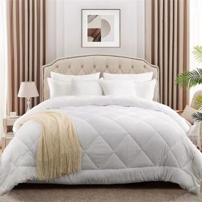 img 3 attached to 🛏️ King Size Warm Duvet Insert Filler White - Beembraced Comforter: Fluffy Down Alternative, All Season, Reversible, Machine Washable (90x102 Inches)