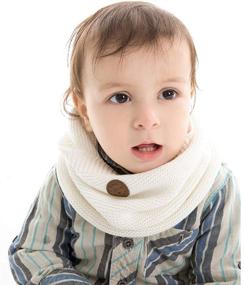 img 4 attached to Cute Dinosaur Neckerchiefs for Toddlers - XIAOHAWANG Scarves, Perfect Girls' Cold Weather Accessories