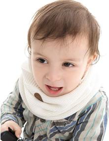 img 1 attached to Cute Dinosaur Neckerchiefs for Toddlers - XIAOHAWANG Scarves, Perfect Girls' Cold Weather Accessories