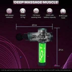 img 3 attached to Stellar Massage Gun Rechargeable Interchangeable