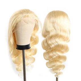 img 3 attached to 👩 BEQUEEN 613 Blonde Lace Front Wigs | Premium Human Hair Closure Wig | Unprocessed Blonde Baby Frontal Wig | 16 inch, 4X4 Closure BW #613