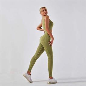 img 2 attached to High-Fashion Active 2-Piece Snake Print Workout Set: Seamless Leggings with Padded Sports Bra Crop Top for Women