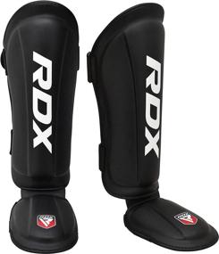 img 4 attached to 🥊 RDX Shin Guards Kickboxing Muay Thai - Premium Maya Hide Leather, SATRA SMMAF Approved - Leg Instep Protection Pads for MMA Martial Arts Kicking Sparring Training Gear - BJJ Karate Boxing Taekwondo - Black