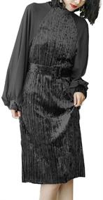 img 4 attached to Yehopere Womens Velvet Sleeve Elegant