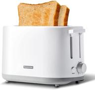 🍞 rockurwok 2 slice toaster with toast boost, slide-out crumb tray, auto-shutoff, and cancel button - white логотип