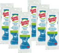 🚽 scotch-brite basic disposable toilet bowl scrubber: 18 refills in blue, easy cleanup solution logo
