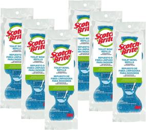 img 4 attached to 🚽 Scotch-Brite Basic Disposable Toilet Bowl Scrubber: 18 Refills in Blue, Easy Cleanup Solution
