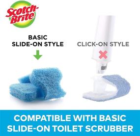 img 1 attached to 🚽 Scotch-Brite Basic Disposable Toilet Bowl Scrubber: 18 Refills in Blue, Easy Cleanup Solution