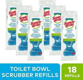 img 3 attached to 🚽 Scotch-Brite Basic Disposable Toilet Bowl Scrubber: 18 Refills in Blue, Easy Cleanup Solution