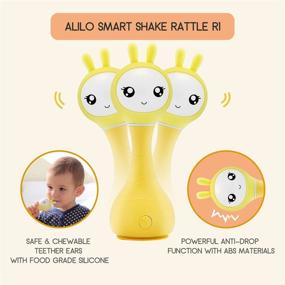img 3 attached to 🐰 alilo Smarty Bunny Shake & Tell Rattle Toy with Color Identifier/Soothing Sound/Story for 0-6 Months Kid Toddler (Yellow)