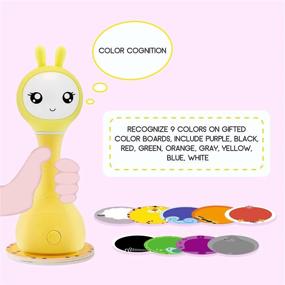 img 1 attached to 🐰 alilo Smarty Bunny Shake & Tell Rattle Toy with Color Identifier/Soothing Sound/Story for 0-6 Months Kid Toddler (Yellow)