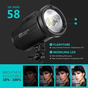 img 2 attached to 💡 Neewer i4T EX 400W Monolight for Nikon: 2.4G TTL HSS Studio Flash Strobe with Wireless Trigger, Modeling Lamp, Fast Recycle Time, Lithium Battery & Bowens Mount - 520 Full Power Flashes