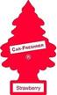 🌳 little trees car air freshener, hanging paper tree for home or vehicle, strawberry scent, 12 pack logo