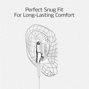 img 1 attached to Sound Panda SPE-D2 Earbuds: Dual Stereo Earphones with Mic, Heavy 🐼 Bass, Volume Control, Noise Isolation – Ideal for iPhone, Android, PC, Sports (White)