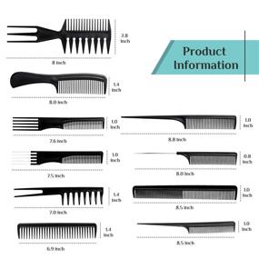 img 2 attached to 🔧 Oneleaf 10PCS профессиональный набор гребней для создания причесок: универсальный набор для всех типов и стилей волос
