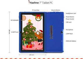 img 1 attached to 📱 Haehne Планшет Android 9.0 Pie с 7-дюймовым экраном, четырехъядерным процессором, 1 Гб оперативной памяти, 16 Гб встроенной памяти, IPS-дисплеем, двойной камерой, WiFi, Bluetooth, голубого цвета