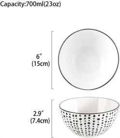 img 3 attached to Soup Bowls Porcelain Cereal Bowl