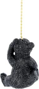 img 1 attached to 🐻 Black Bear Cub Lodge Cabin Decor Ceiling Fan / Light Pull - Jumbo Size, Crafted with Scratching Head Design