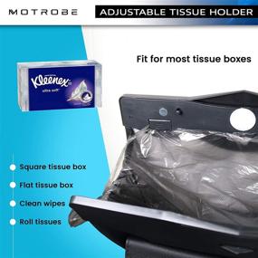 img 2 attached to Convenient & Waterproof Motrobe Car Trash Can with Magnetic Buckle & Tissue Box Holder